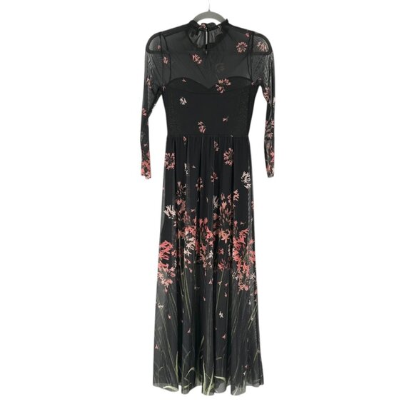 Ted Baker Susensaa Floral Mesh Midi Dress - Picture 3 of 11